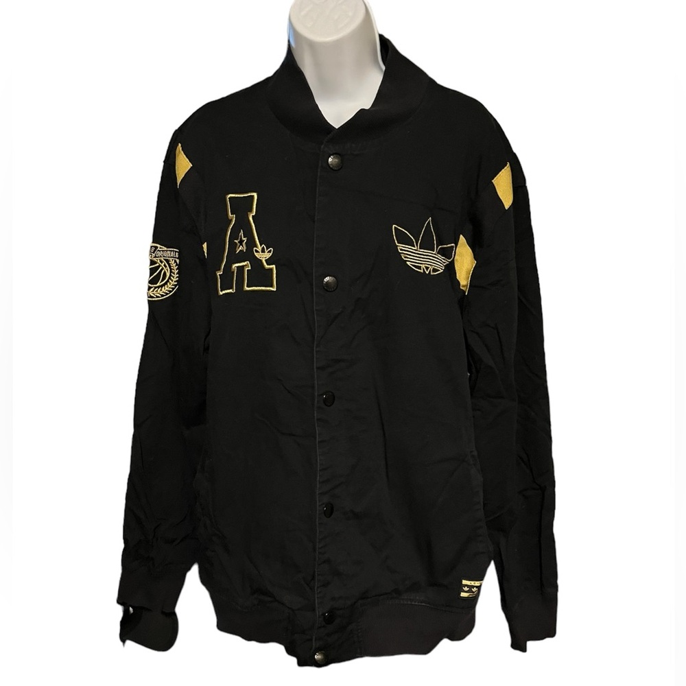 Adidas Black and Gold Men's Jacket